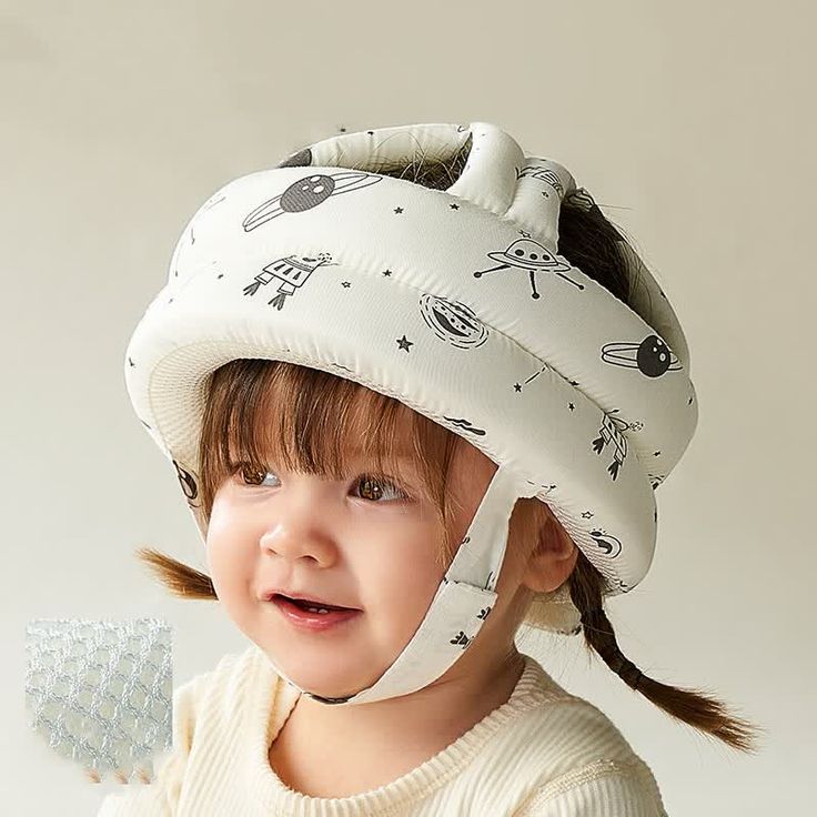 Baby wearing Premium Baby Safety Helmet adjustable head protector