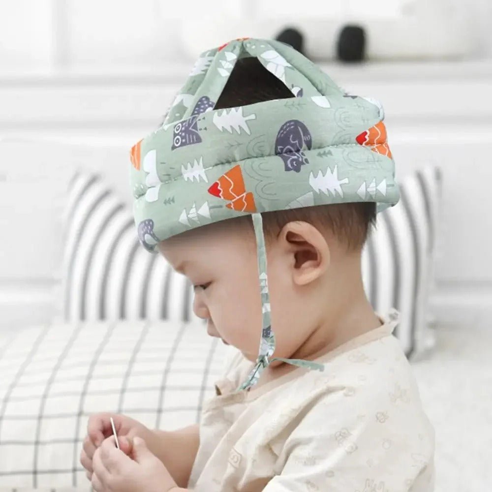 Baby safety helmet for crawling and walking toddlers