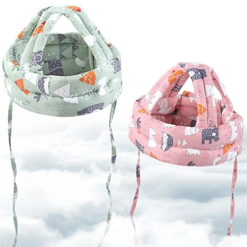Adjustable velcro strap on baby head protector helmet