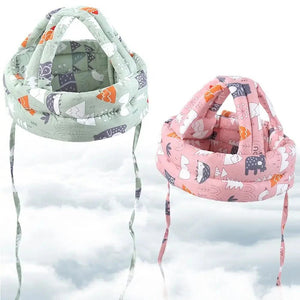 Adjustable velcro strap on baby head protector helmet
